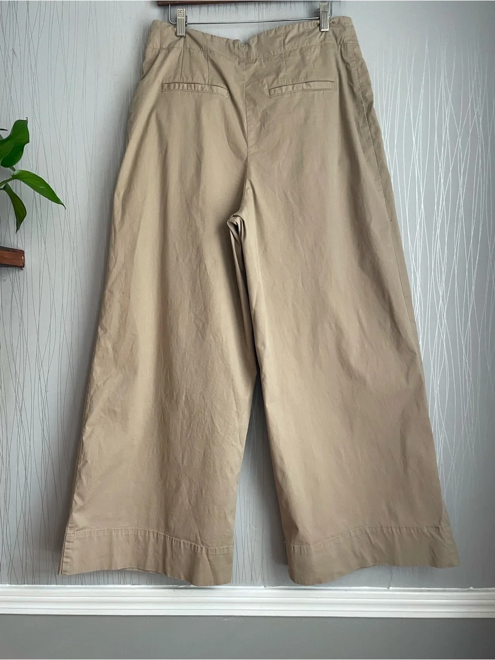 Maeve by Anthropologie Khaki Wide Leg Pants Women’s Size 10 Pleated High Rise - Picture 7 of 12